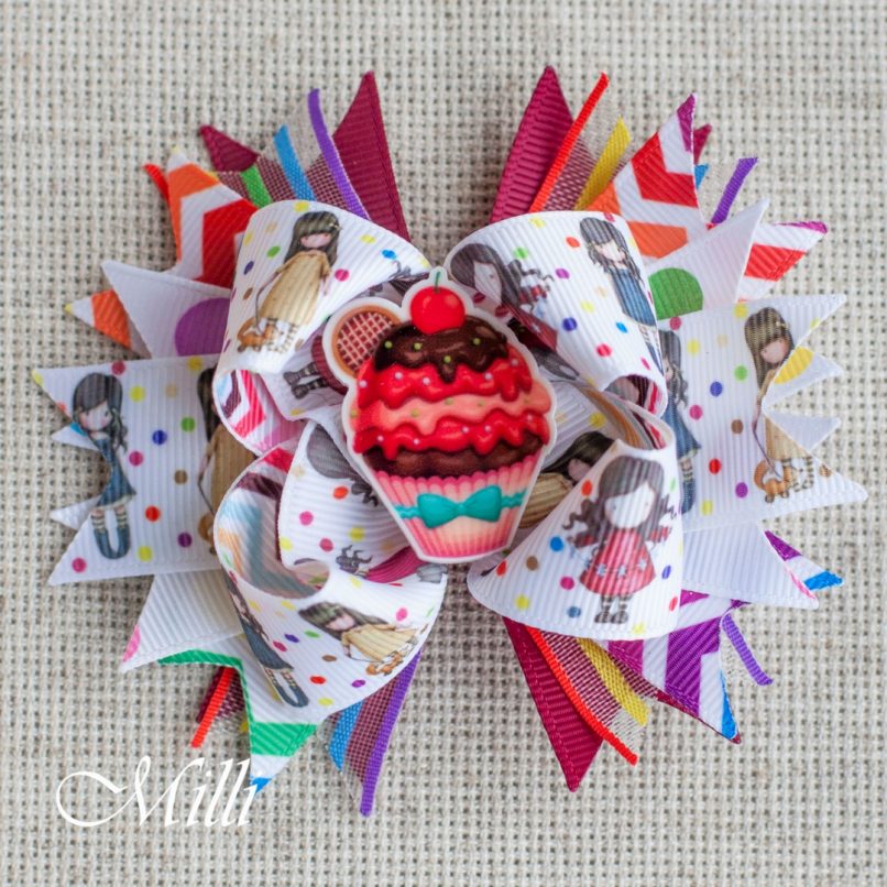 #101 Big hair bow clip Cake by MilliCrafts.com - 1pcs available