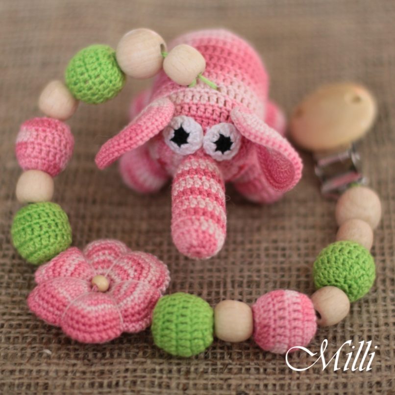 Handmade baby teether by Milli Crafts (Israel)