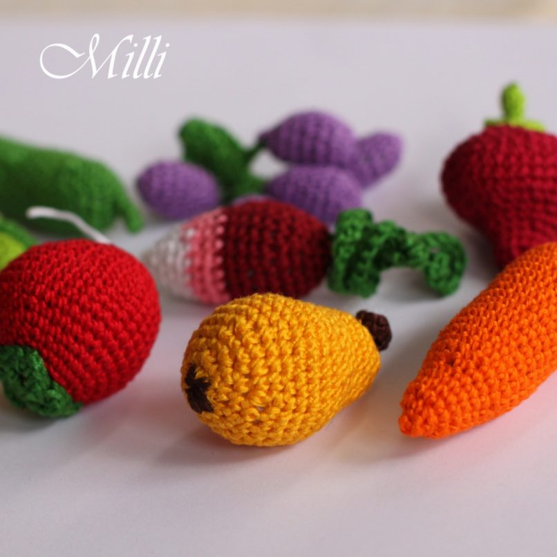 Handmade fruits and vegetables by Millicrafts.com