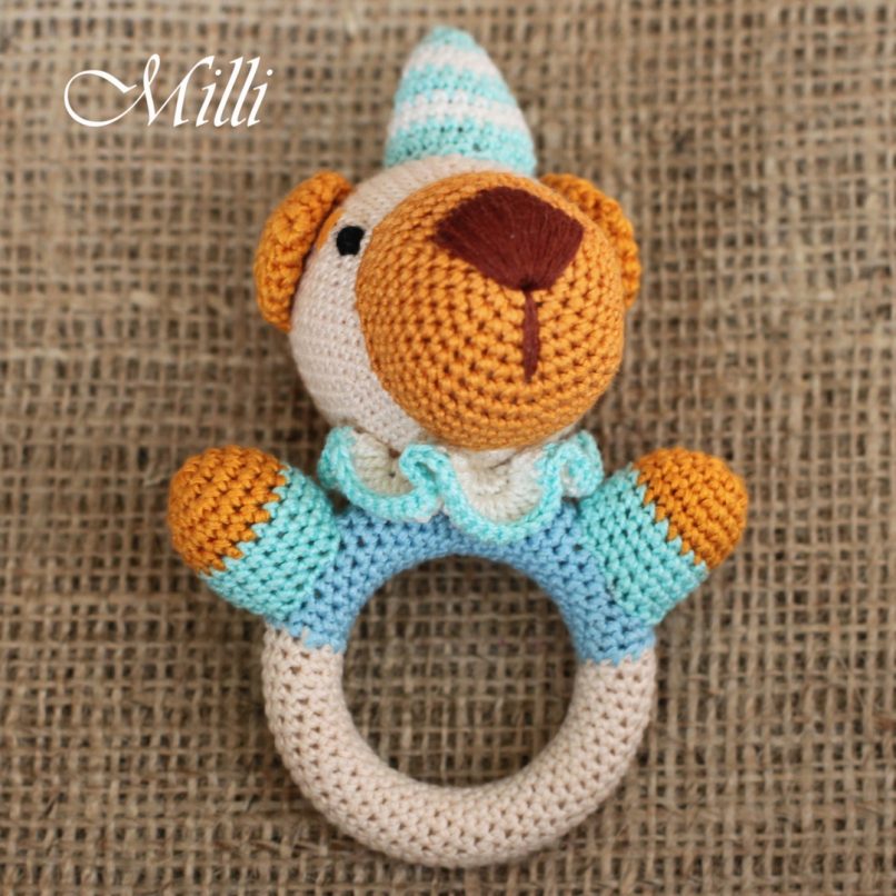 Funny Animals Rattle toy by MilliCrafts.com