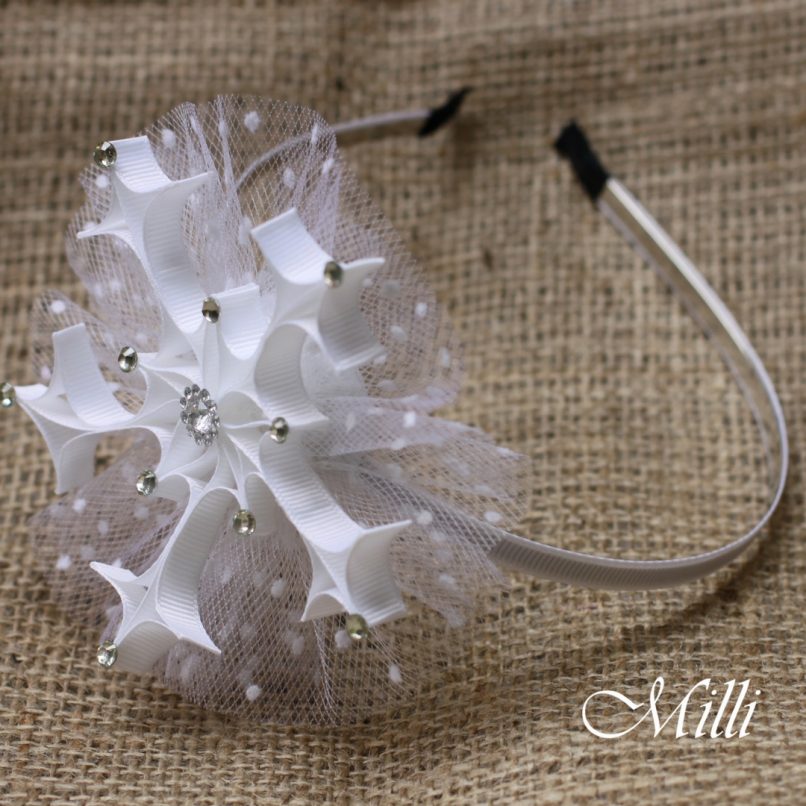#209 Snowflake hair band by MilliCrafts.com - 3pcs available