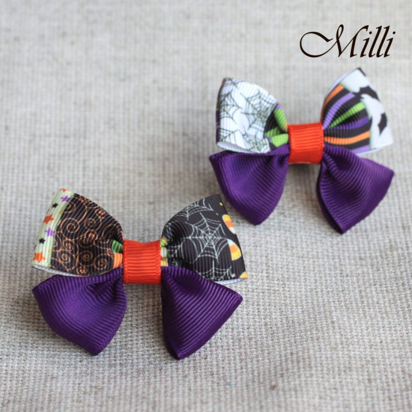 #17 Handmade hair bands/ scrunchies by Millicrafts.com - violet night- 1pcs available