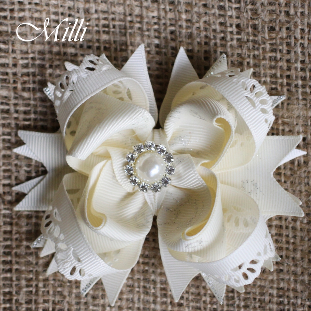 #207 New Year hair accessories -hair bow by MilliCrafts.com - 2pcs available