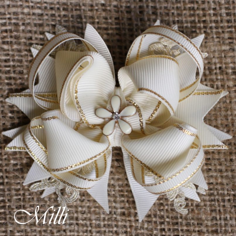 #204 New Year hair accessories -hair bow by MilliCrafts.com - 2pcs available