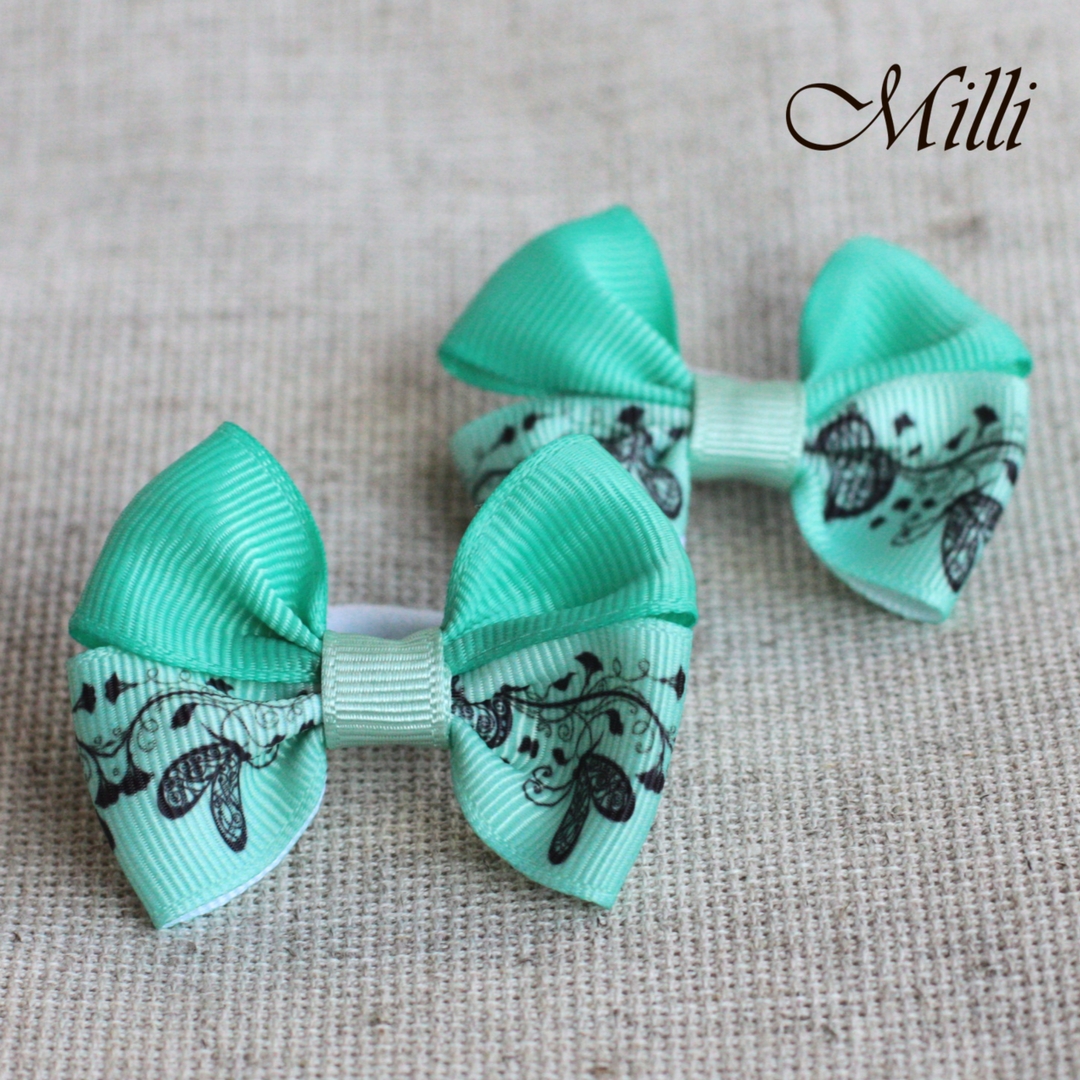 #4 Handmade hair bands/ scrunchies by Millicrafts.com - emerald lace- 2pcs available