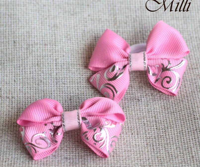 #7 Handmade hair bands/ scrunchies by Millicrafts.com – pink lace- 1pcs available