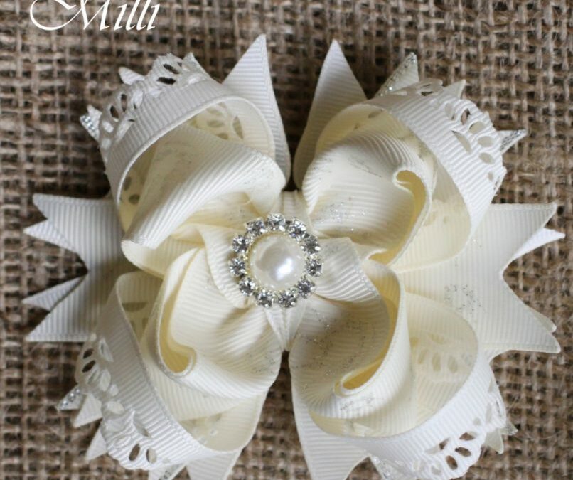 #207 New Year hair accessories  -hair bow by MilliCrafts.com – 2pcs available
