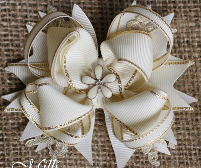 #204 New Year hair accessories  -hair bow by MilliCrafts.com – 2pcs available